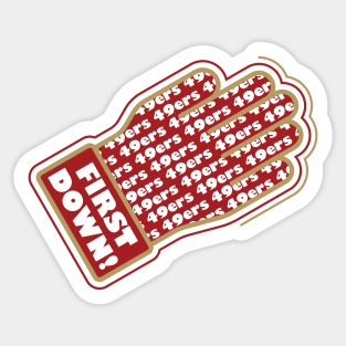 First Down 49ers! Sticker